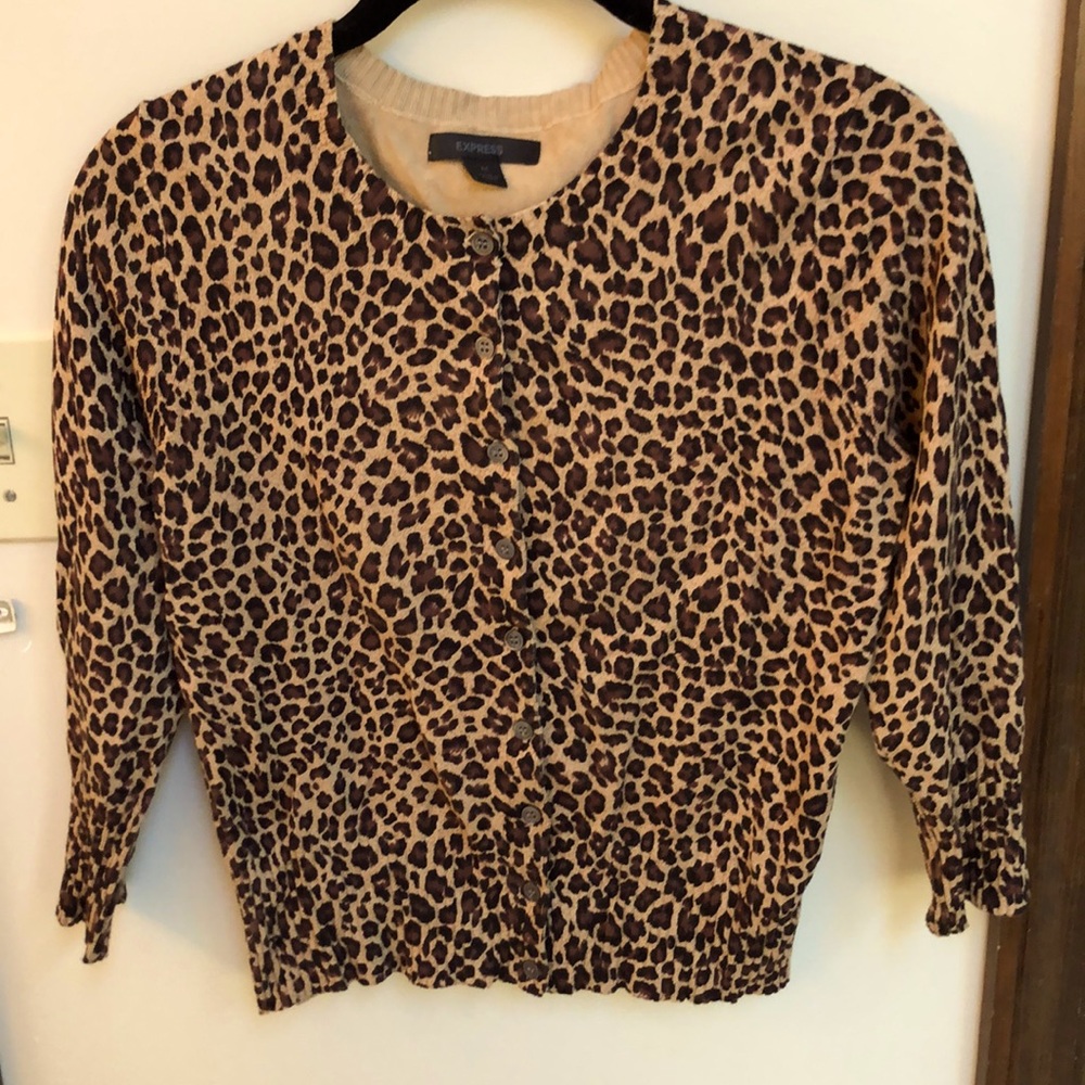 Express brand leopard cardigan